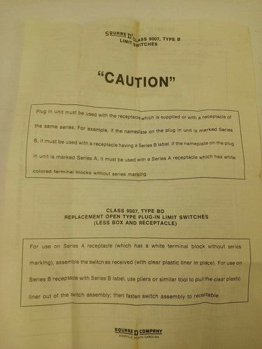 SQUARE D 31032-036-93 TURRET HEAD FOR LIMIT SWITCH, CLASS 9007 TYPE BN 5