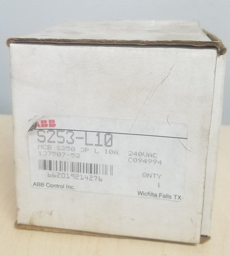 ABB CIRCUIT BREAKER S 253 L 10A 240VAC3