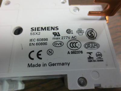 SIEMENS 5SX2 CIRCUIT BREAKER - 230/400V - LOT of 2...4