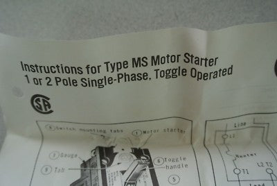 WESTINGHOUSE MST01FN1P - MANUAL MOTOR STARTER SWITCH / PILOT LIGHT - NEW SURPLUS6