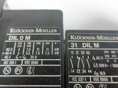 KLOCKNER-MOELLER DIL 0 M + 31 DIL M RELAY / CONTACTOR ASSEMBLY5