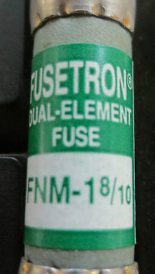BUSSMANN FNM-1-8/10 FUSETRON DUAL-ELEMENT FUSE 1-8/10A 250VAC ***LOTOF9***3