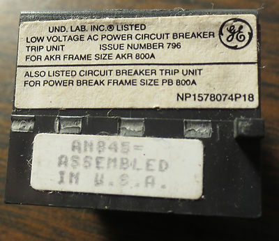 GE TR50B5000 CIRCUIT BREAKER RATING PLUG / TRIP UNIT - 5000A2