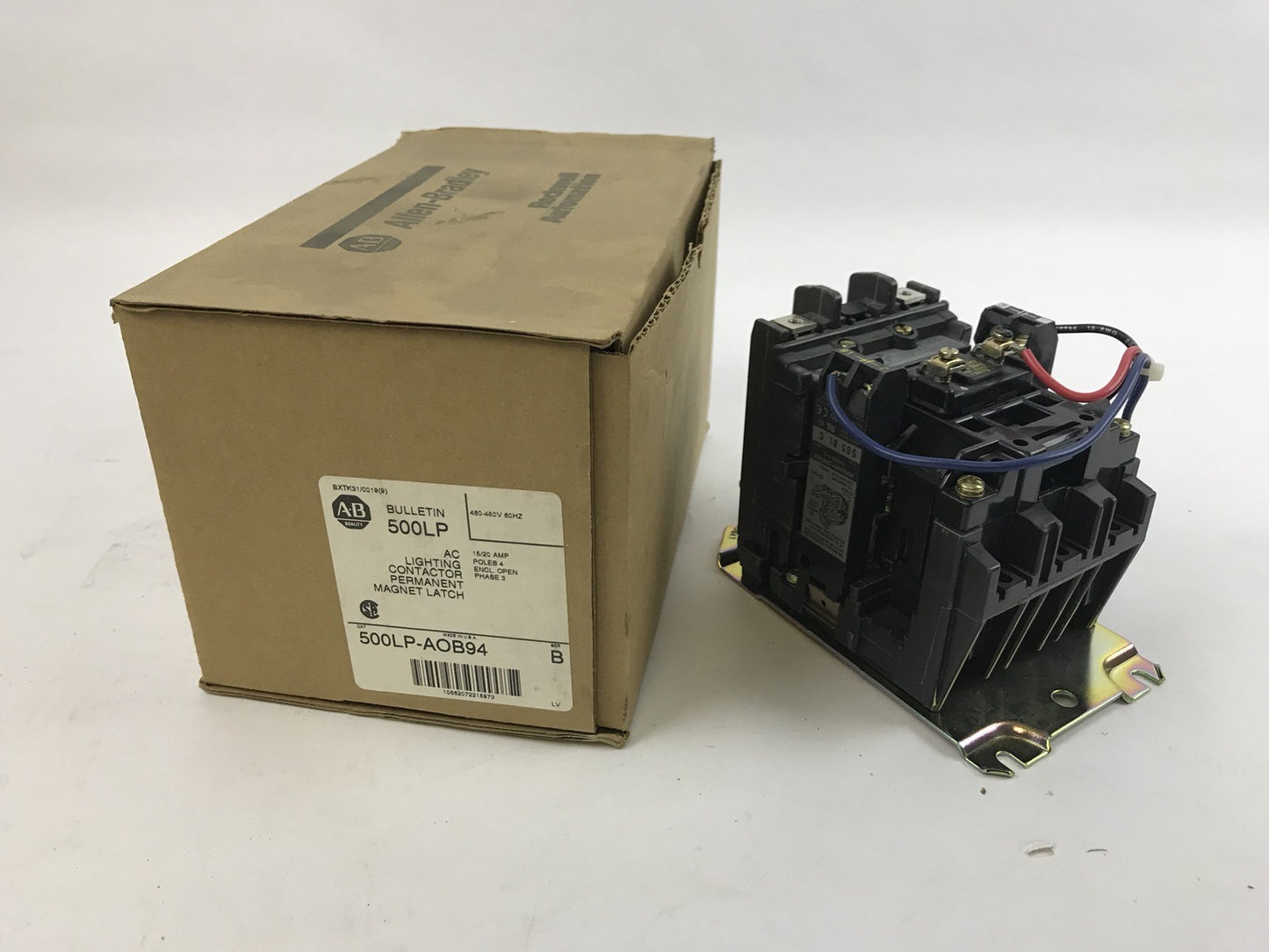 ALLEN-BRADLEY 500LP-AOB94 - AC LIGHTING CONTACTOR - 15/20A, 4-POLE - NEW IN BOX0