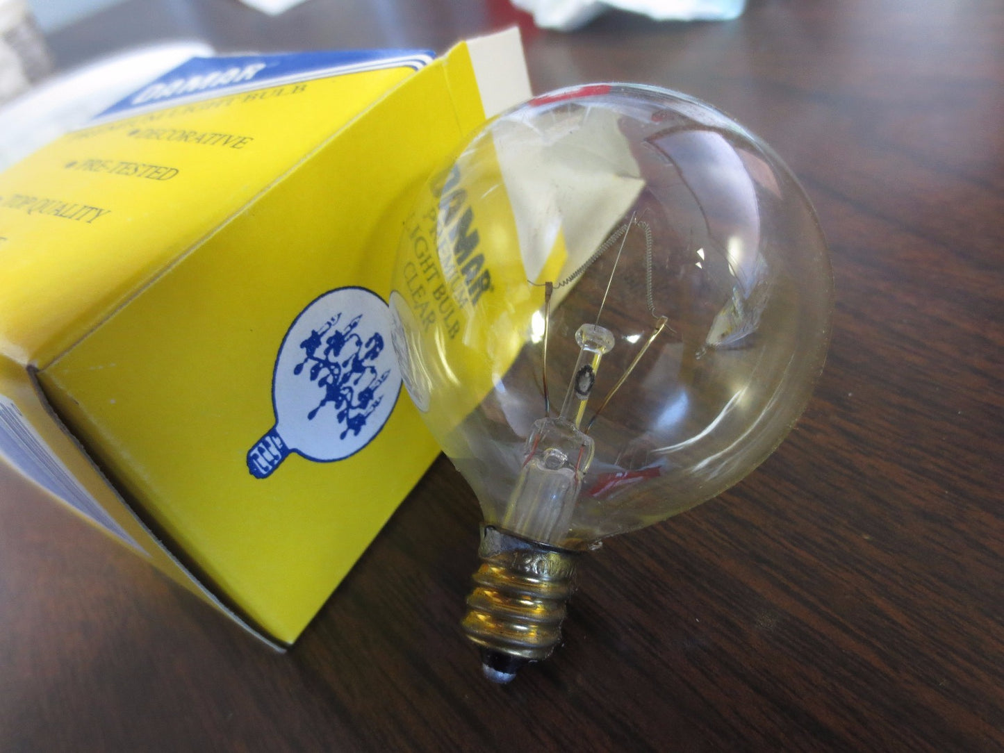 DAMAR 1680C PREMIUM LIGHT BULB - CLEAR - 60W, 130V - 60G16-1/2 - NEW SURPLUS4