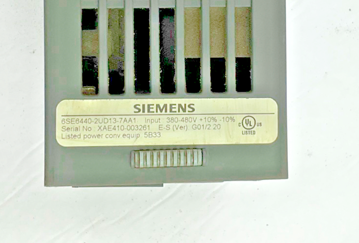 SIEMENS 6SE6440-2UD13-7AA1 FREQUENCY INVERTER MICRMASTER VER. G01/2.209