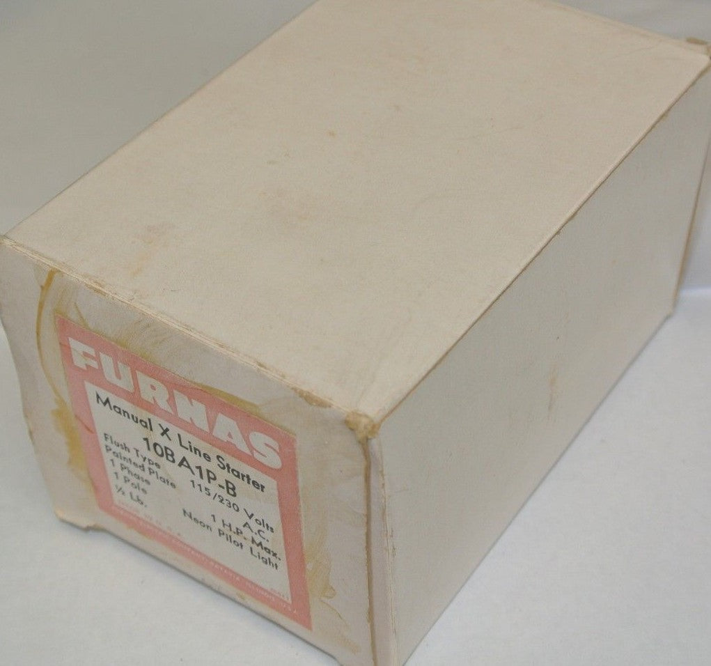 FURNAS 10BA1PB MANUAL STARTER 115/230V 1HP 1-PH 1-POLE OPEN w/ NEON PILOT LIGHT5