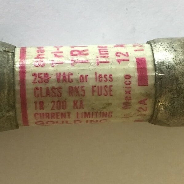 GOULD SHAWMUT TR12R FUSE 12A 250VAC TRI-ONIC TIME DELAY CLASS RK5***LOTOF 22***4