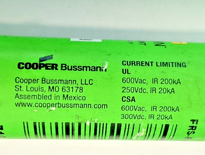 BUSSMANN FRS-R-50 FUSETRON FUSE CLASS RK5 600VAC 250VDC ***LOTOF6***6