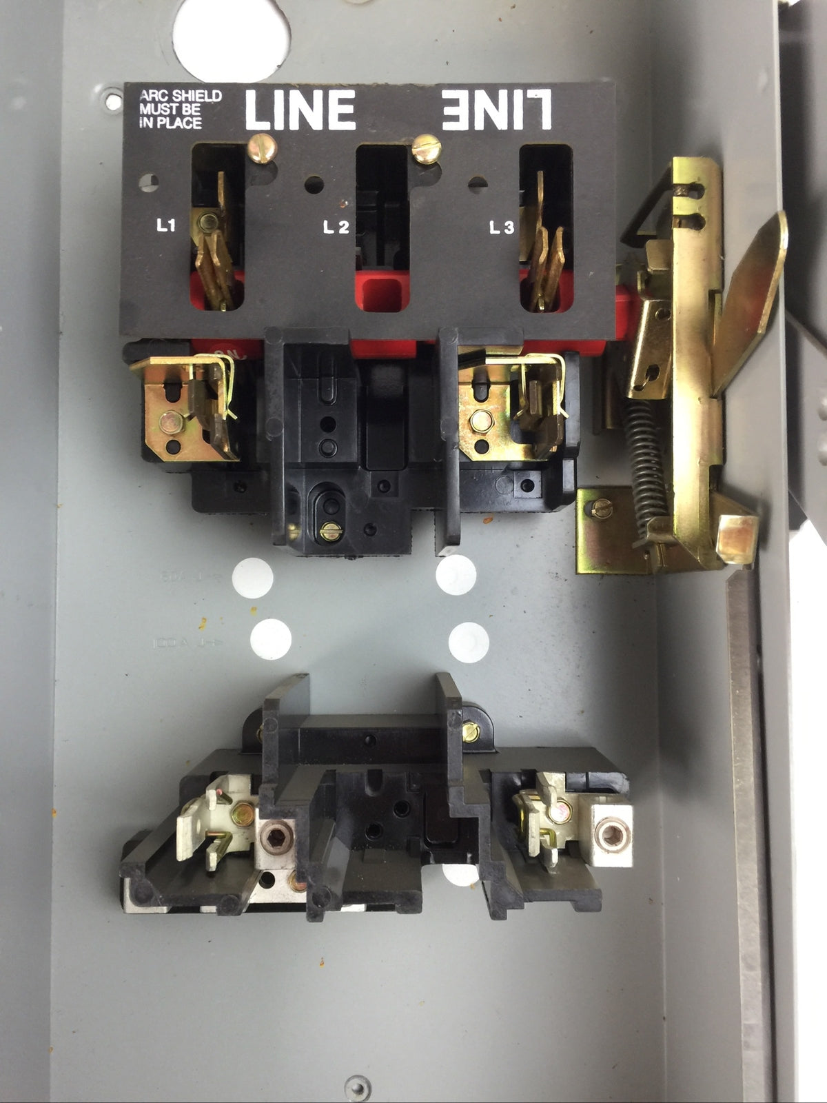 GE TH3223R FUSIBEL SAFETY SWITCH TYPE 3R MODEL 10 100A 240VAC 250VDC 2P TYPE 3R9