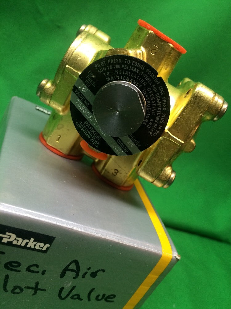 3/8" PortFluid Control Solenoid Valve 3-Way 180 PSI Parker 75332BN3RN001