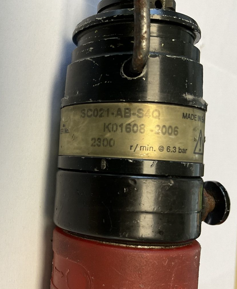 DESOUTTER SC021-AB-S4Q PNEUMATIC SCREW DRIVER 6.3BAR 230 0R/MIN5