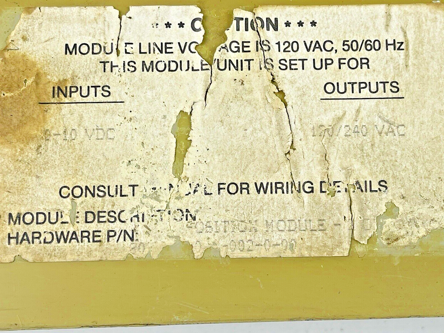 COLMAN - 80FC-10001-002-0-00 - MACO PAC- POSITIONING MODULE -IN 10VDC OUT 240VDC6