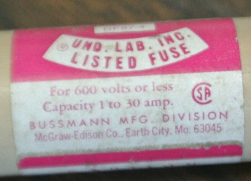 BUSSMANN / RES4 / SUPER-LAG RENEWABLE FUSE / 4A / 600V / NEW SURPLUS3