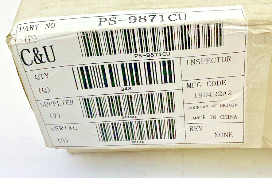 C&U WB1630082-1 WATER PUMP BEARING PS-9871CU ****LOT OF 48****5