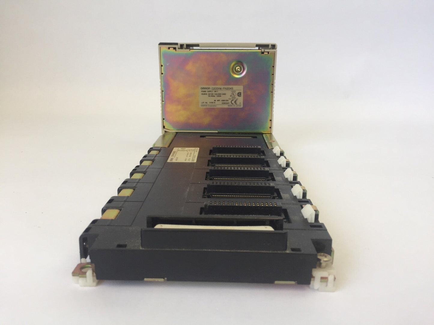 OMRON CS1W-BC053 BASE UNIT W/ C200HW-PA20S POWER SUPPLY 100-120/200-240VAC8