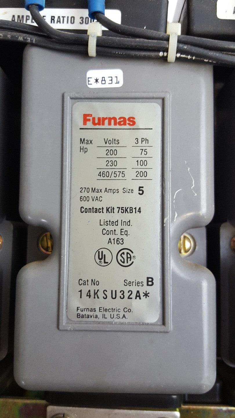 Furnas 14KSU32A* Size 5 With 120 V Coil With Overload Relay 48ASU3M20 D720692