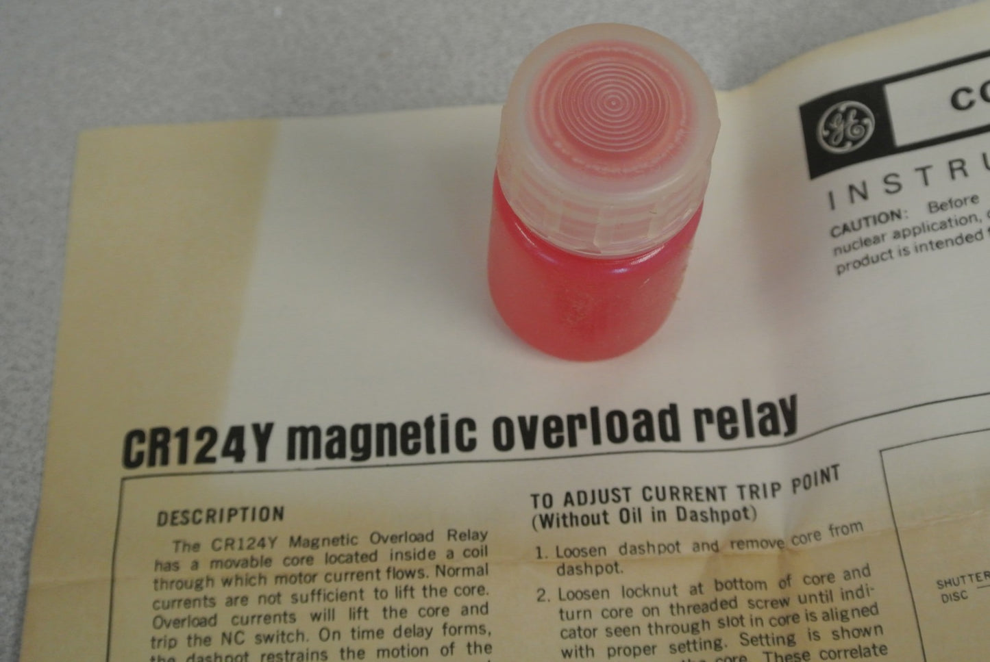 GENERAL ELECTRIC CR124Y0A2830A MAGNETIC OVERLOAD RELAY / 420A / NEW SURPLUS9