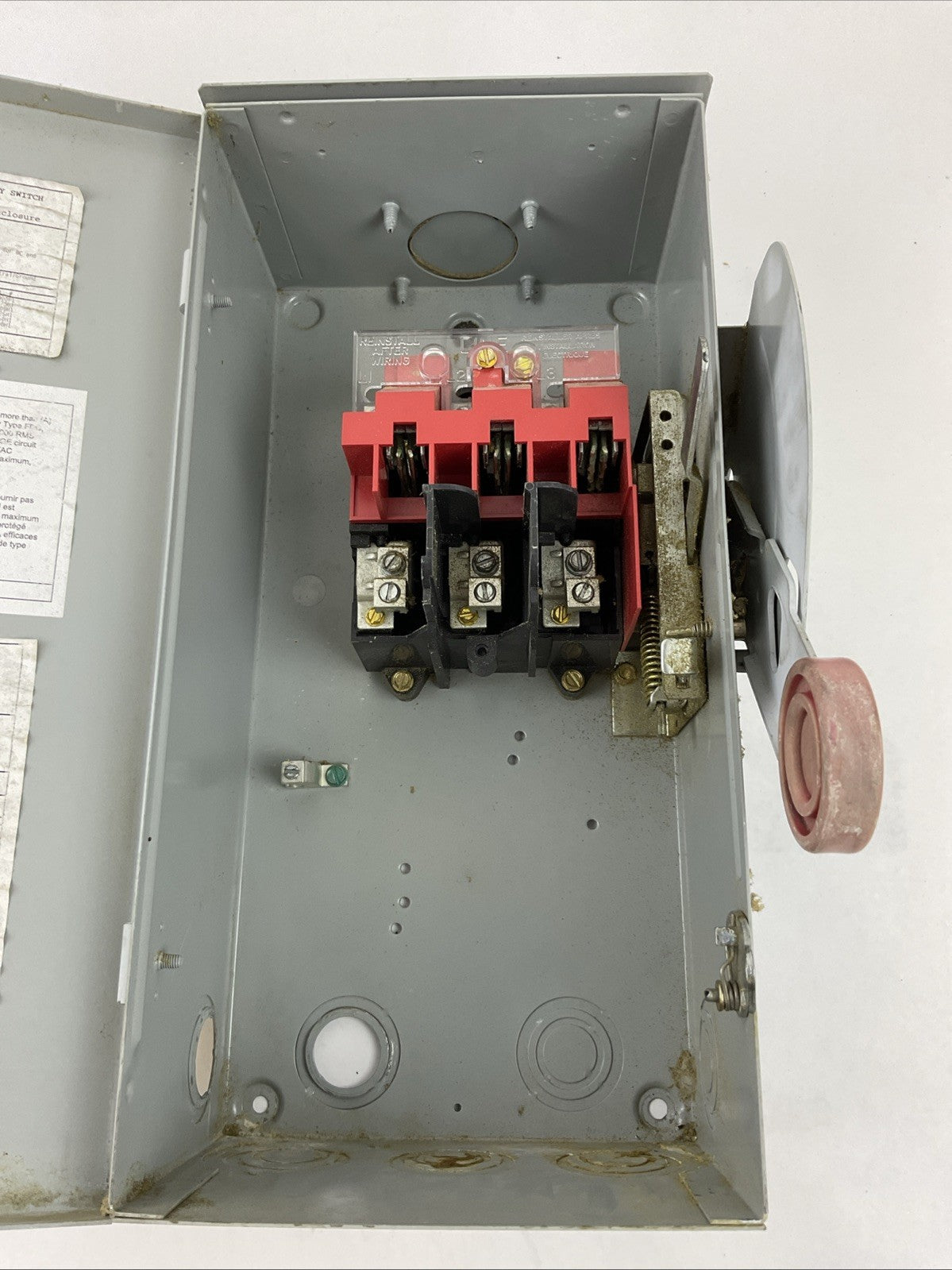 EATON DH361URK 600VAC 30HP 30A 250VDC 5HP NON-FUSIBLE SAFETY SWITCH TYPE 3R8