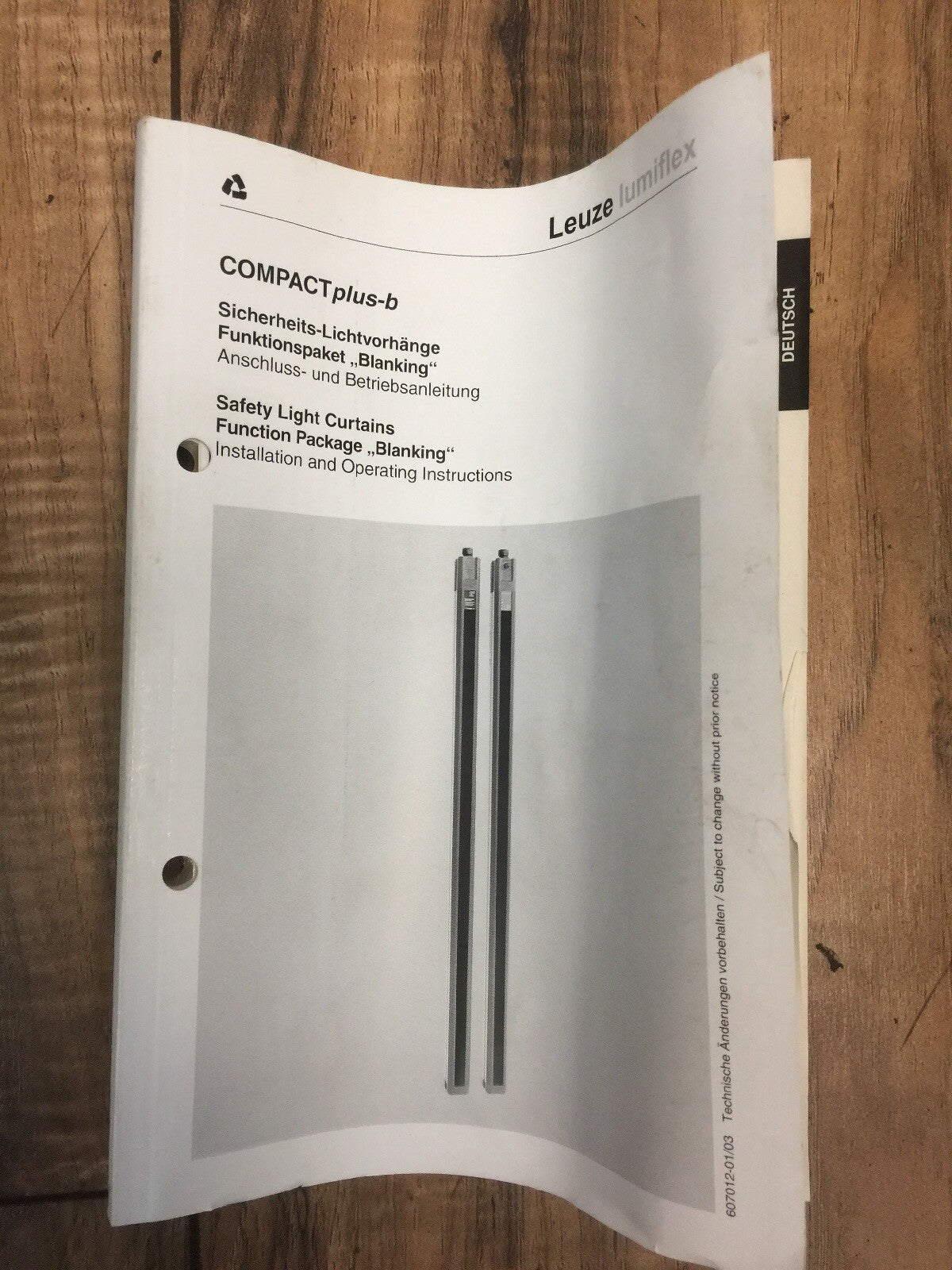 LEUZE LUMIFLEX LIGHT CURTAIN SET CPT30-1200/T3 TRANSMITTER CPR30-1200-b/T3 RECEI11