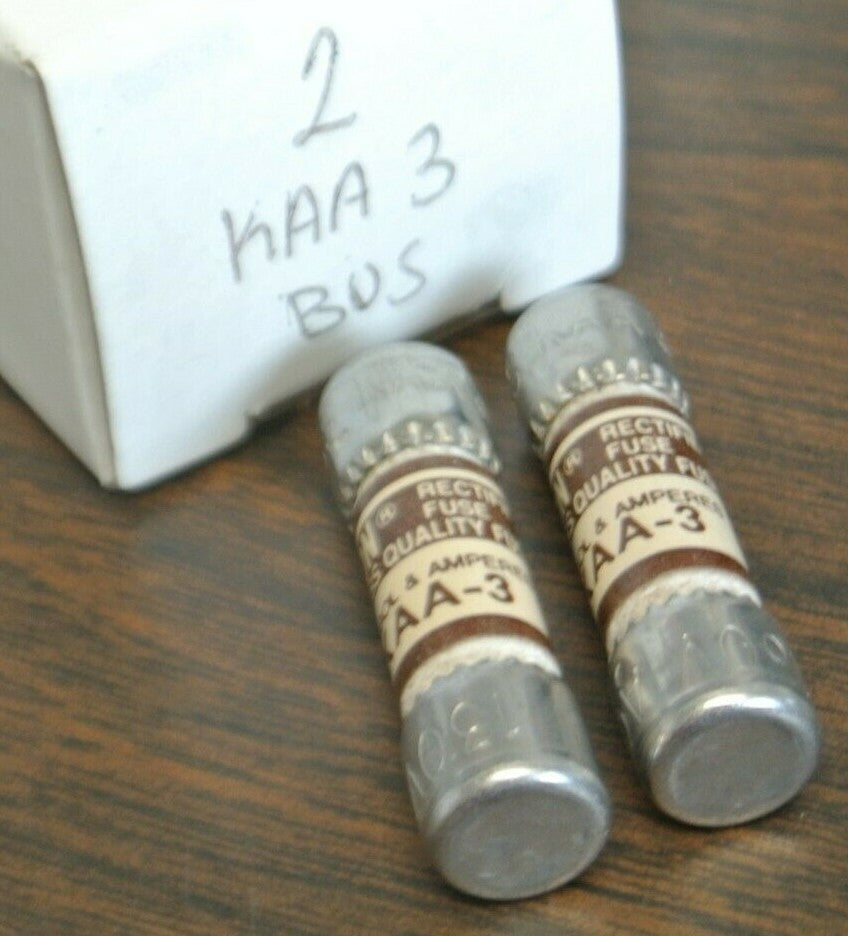 LOT of 2 / BUSSMANN / TRON KAA3 RECTIFIER FUSE / 3A / NEW SURPLUS2