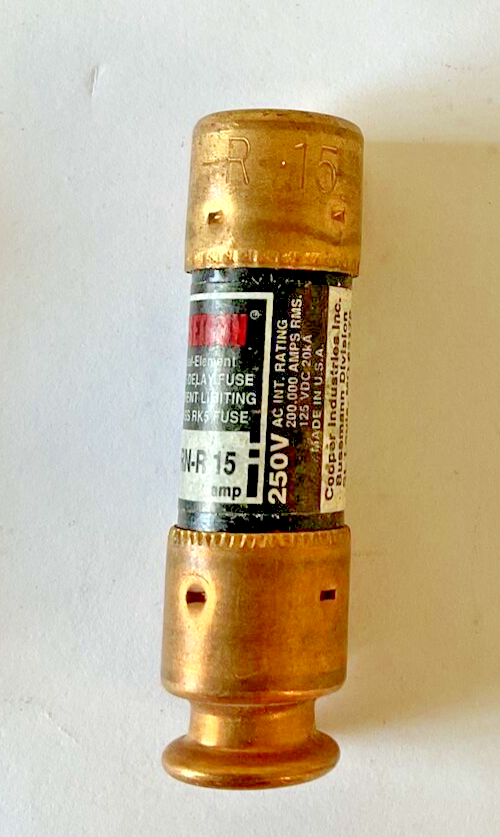 BUSSMANN FRN-R 15(3), FRN-R 20(3), FRN-R 5(1) FUSE FUSETRON 250VAC ***BAG OF 7**4