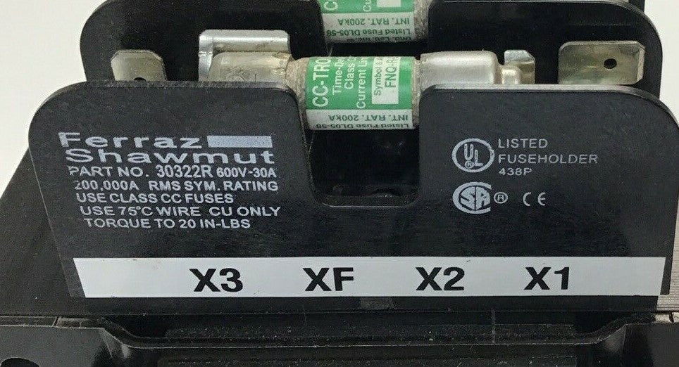 HAMMOND PT200MHMC-3 1PH TRANSFORMER W/ 30322R FUSE HOLDER***LOTOF3***7