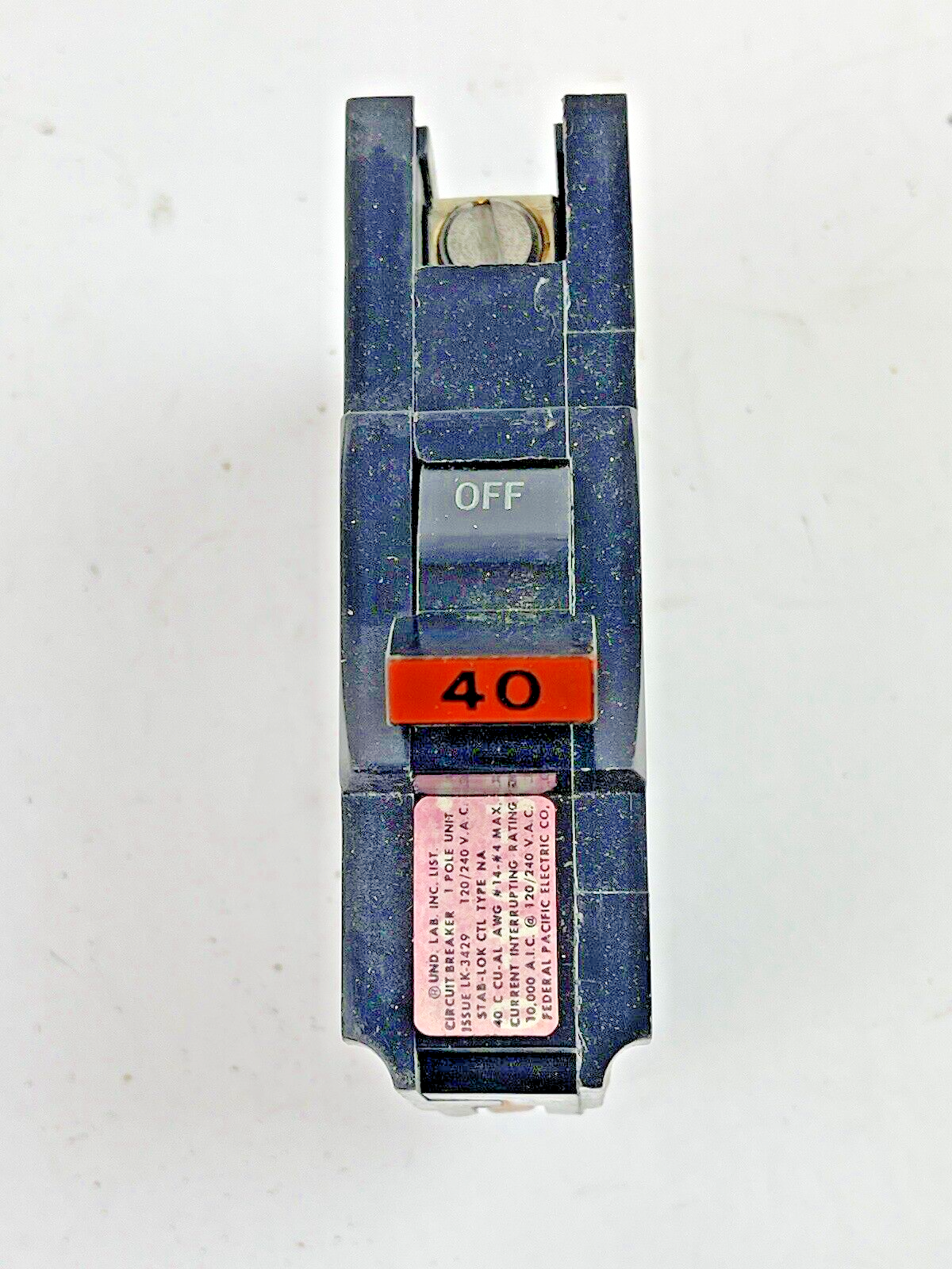 FEDERAL PACIFIC *BOX OF 10* STAB-LOK 40A, 1 POLE CIRCUIT BREAKERS3