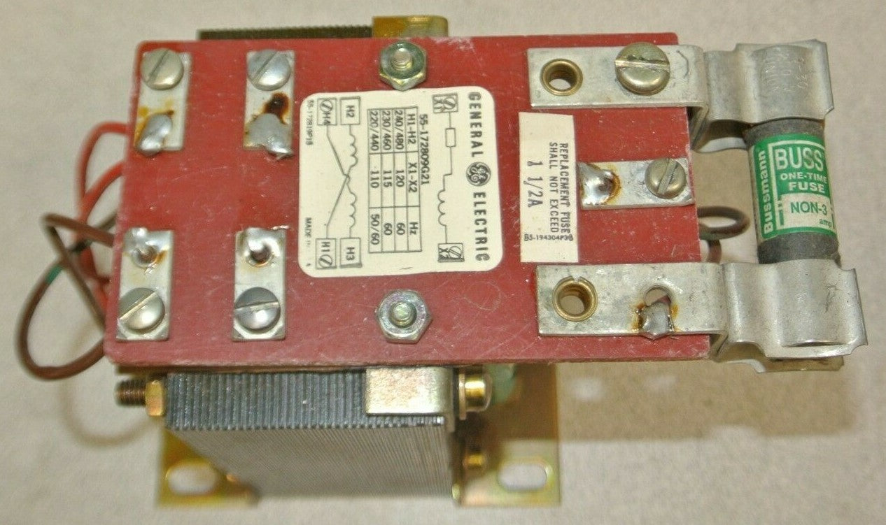 GENERAL ELECTRIC 55-172809G21 TRANSFORMER / 1-1/2A / 240-480V PRIMARY / 120V SEC5