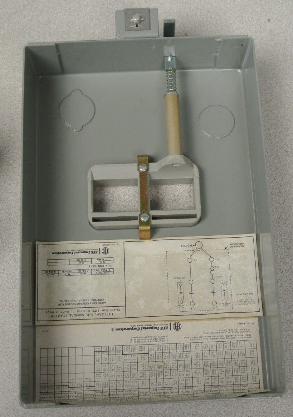 I-T-E C202B1 / INTEGRAL H.P. MANUAL STARTER / 2-POLE / 115-/230V / NEW SURPLUS