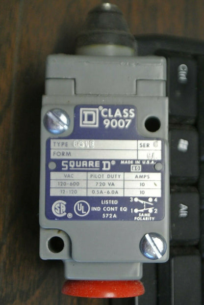 SQUARE D 9007 B51E Ser. B HEAVY DUTY LIMIT SWITCH / NEW SURPLUS