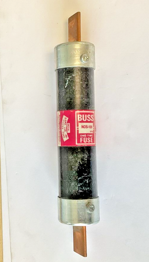 BUSSMANN NOS100 FUSE 600VAC 100A NOS-100 CLASS H***LOTOF3***