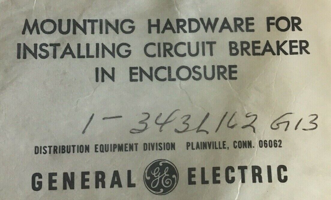 GENERAL ELECTRIC MOUNTING HARDWARE 1-343L162G13