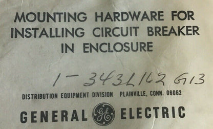 GENERAL ELECTRIC MOUNTING HARDWARE 1-343L162G13