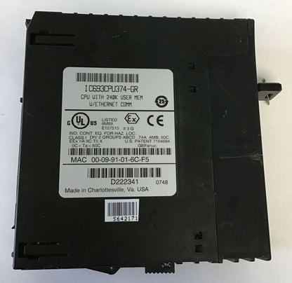GE FANUC IC693CPU374-GR CPU 240K W/ETHERNET COMM