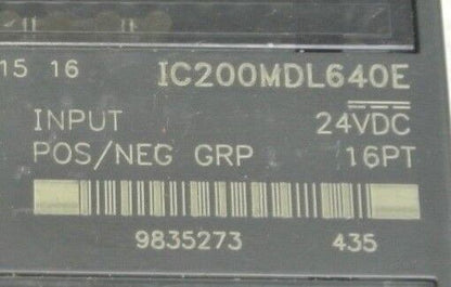 FANUC IC200MDL640E / INPUT MODULE / 24VDC / 16PT / POS/NEG