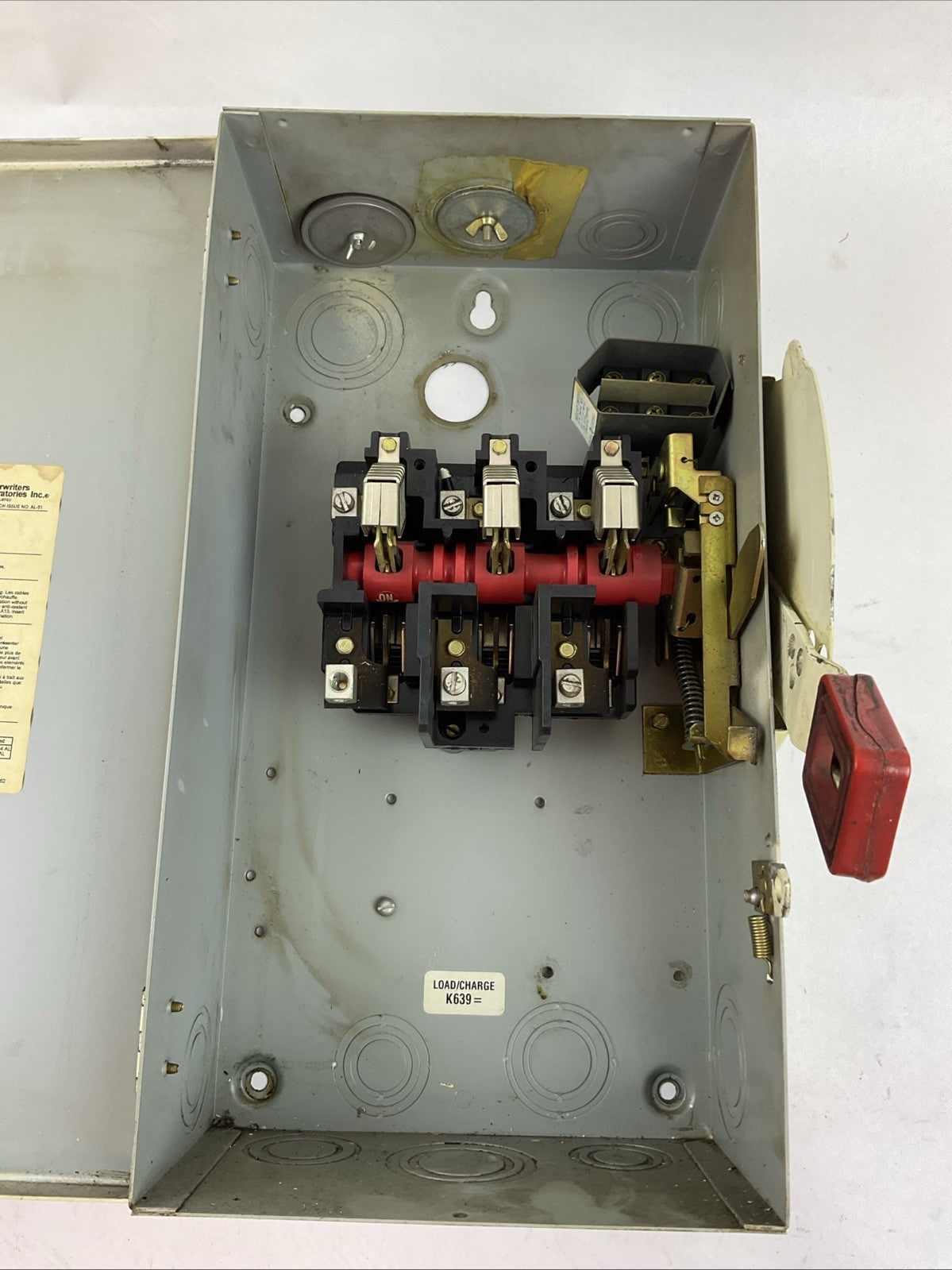 GE THN3362 SAFETY SWITCH 60A 600VAC 250VDC 3PH 60 HP TYPE 1 MOD 10 192A7029P260