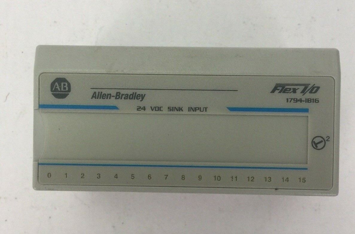 ALLEN BRADLEY 1794-IB16 24VDC SINK INPUT MODULE SER A REV A01 F/W REV BLANK