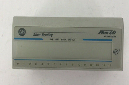 ALLEN BRADLEY 1794-IB16 24VDC SINK INPUT MODULE SER A REV A01 F/W REV BLANK
