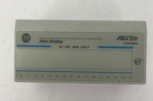 ALLEN BRADLEY 1794-IB16 24VDC SINK INPUT MODULE SER A REV A01 F/W REV BLANK