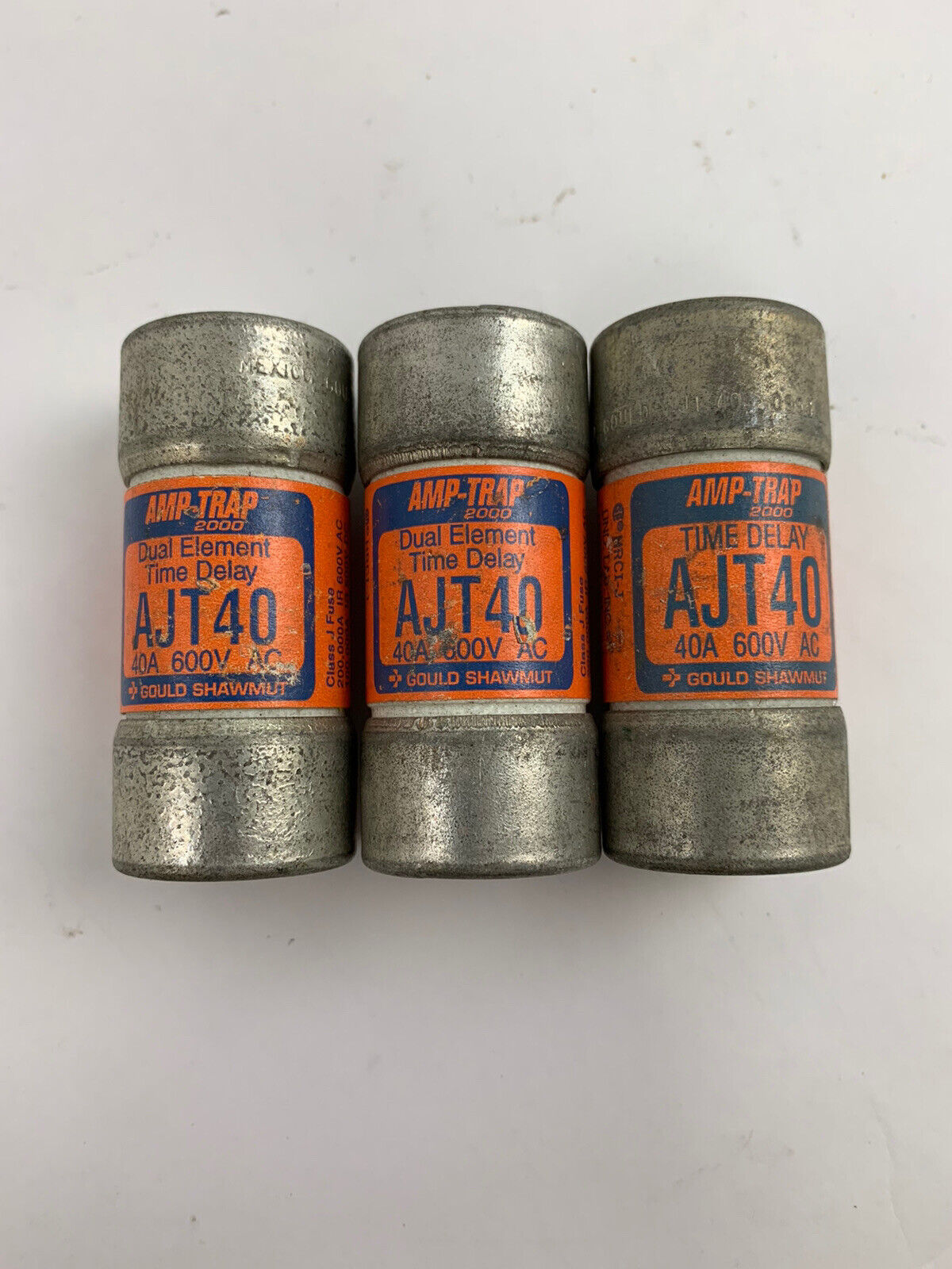 Gould Shawmut AJT40 Dual Element Time Delay 40A 600V Fuse "Lot of 3"