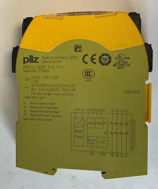 PILZ PNOZ S4 24VDC 3N/O 1N/C SAFETY RELAY 24VDC