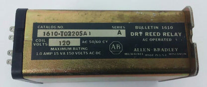 ALLEN BRADLEY 1610-T0220SA1 SER. A, DRY REED RELAY, 120VAC 50/60HZ, AC OPERATED