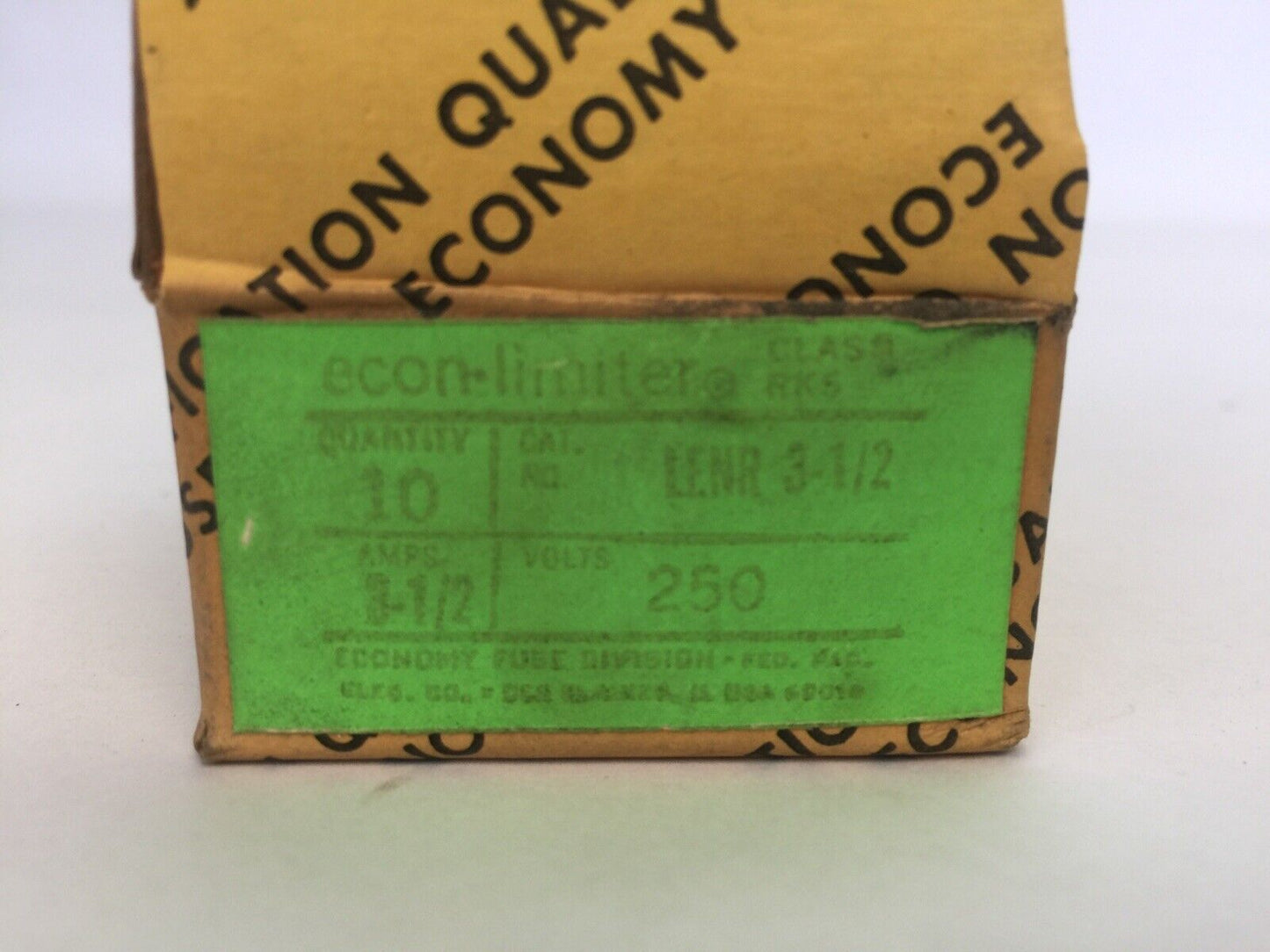 ECONOMY LENR 3-1/2 ECON-LIMITER CLASS RK5 FUSE 250VAC 3-1/2AMP (BOX OF 10)
