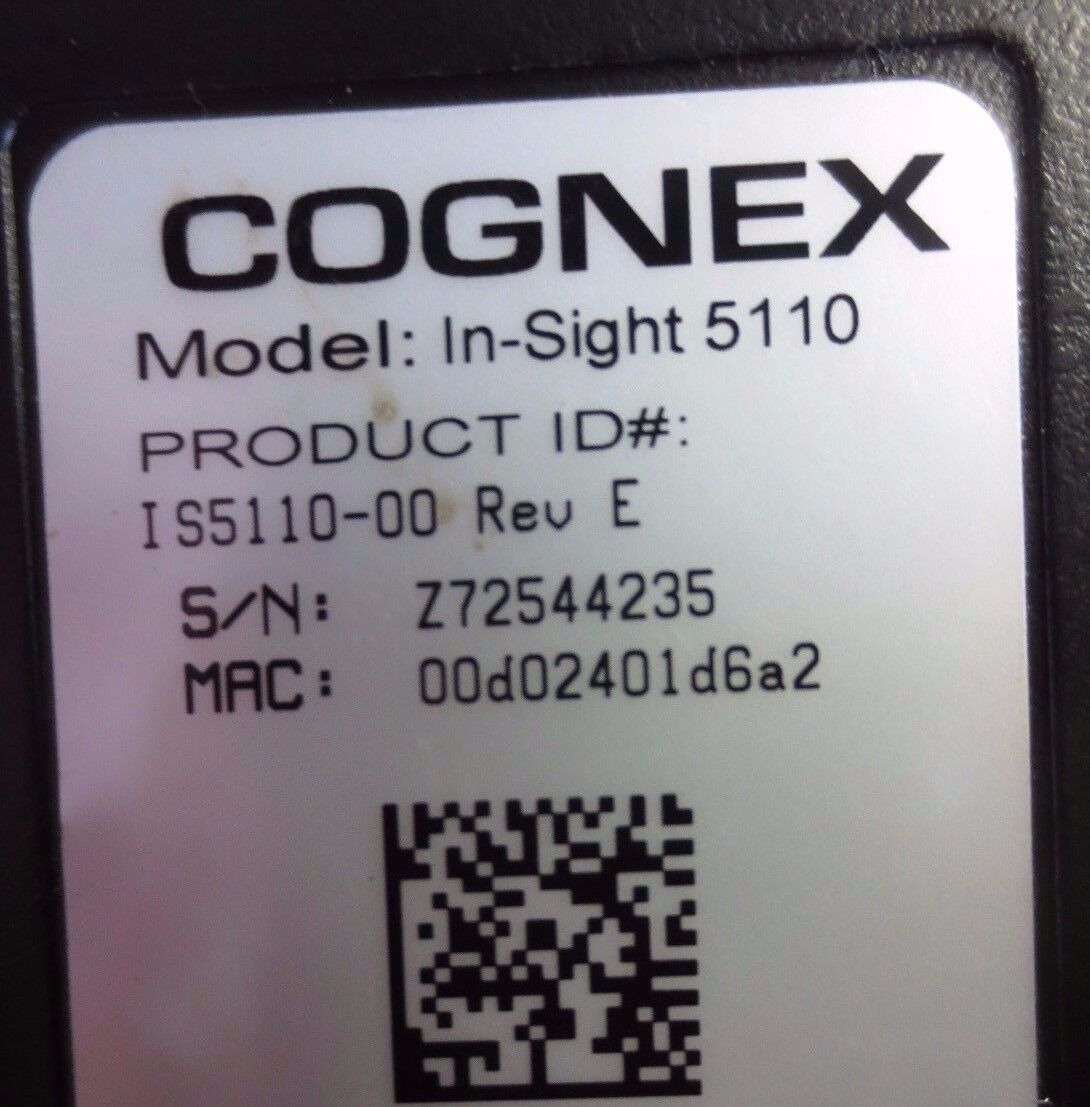 COGNEX 800-5870-1RA IN-SIGHT CAMERA 5110 / IS 5110-00 Rev. E 24VDC w/ BALL MOUNT