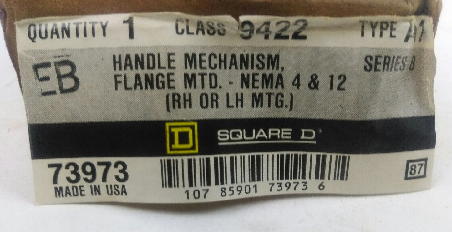 Square D 9422 TE-1 Series A Flange Mounted 100A Disconnect Switch 3P Non Fusible