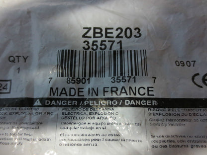 TELEMECANIQUE / SCHNEIDER ZBE203 CONTACT BLOCK - NEW SURPLUS