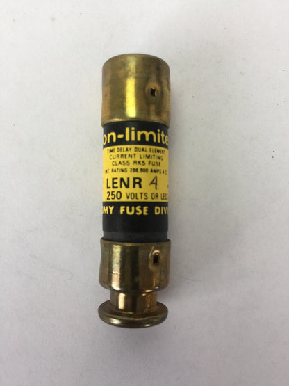ECONOMY LENR 4 ECON-LIMITER CLASS RK5 FUSE 250VAC 4AMP (BOX OF 10)