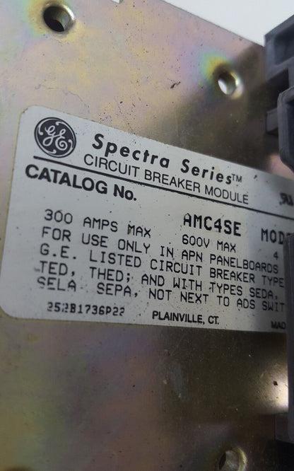 GE Spectra Series AMC4SE Circuit Breaker Module, 300 Amp, 600 Volt