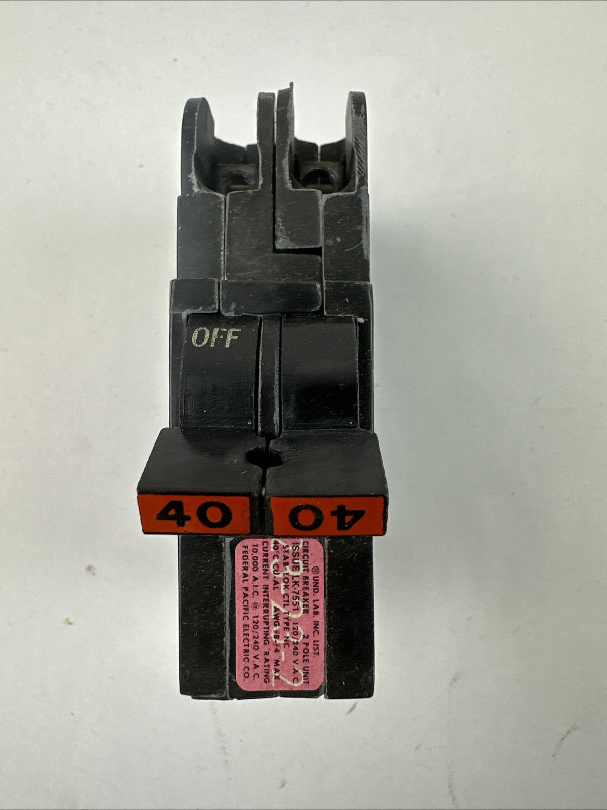 FPE 0240 STAB-LOK CIRCUIT BREAKER 2POLE 40AMP 120/240VAC